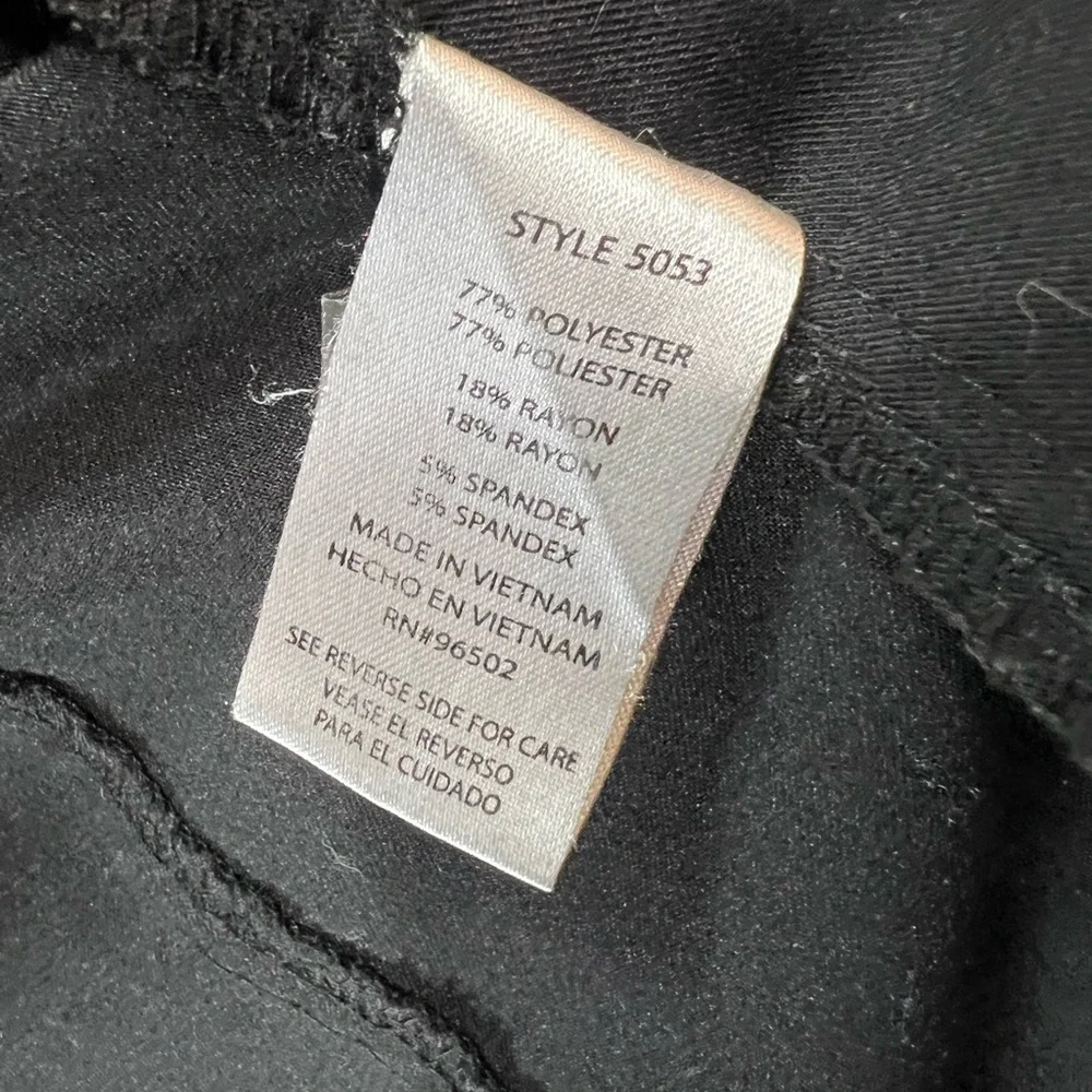 Purple Label by Healing Hands Faith Women's M Scrub Lab Coat Black 5053 Medical - Picture 5 of 8